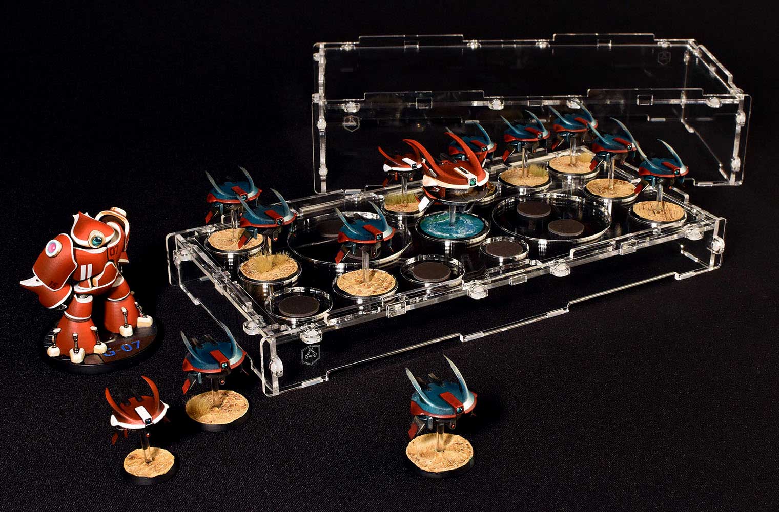 acrylic display case for miniature table-top gaming