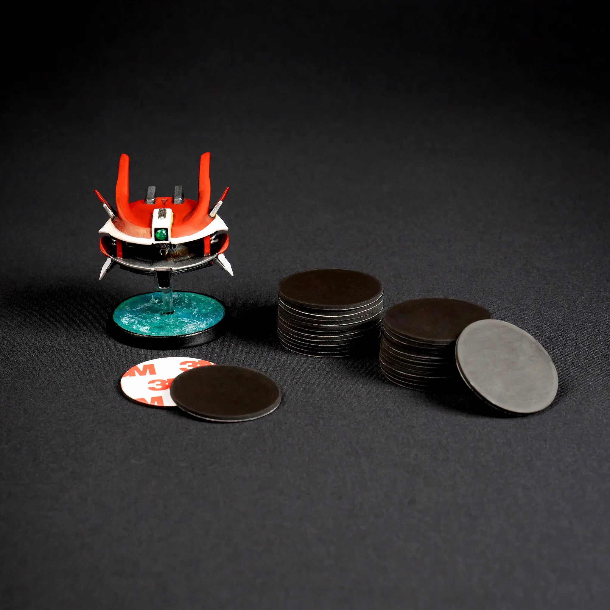 Crystal Fortress Large Troop Target 32 Magnet-Ready Vinyl Discs. High-quality, durable, and perfect for securely holding miniatures. Made in the USA.