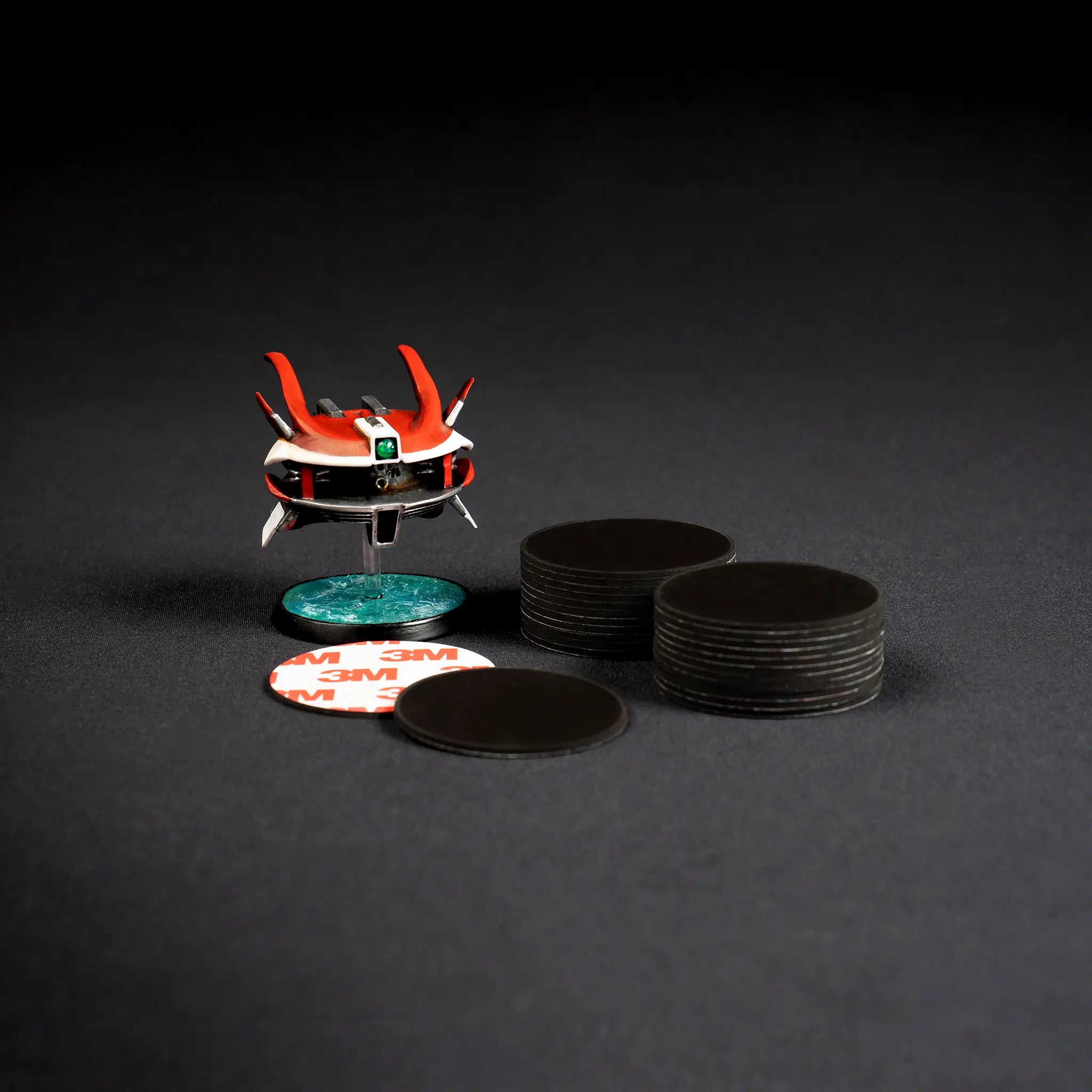 Crystal Fortress Large Troop Target 40 Magnet-Ready Vinyl Discs. High-quality, durable, and perfect for securely holding miniatures. Made in the USA.