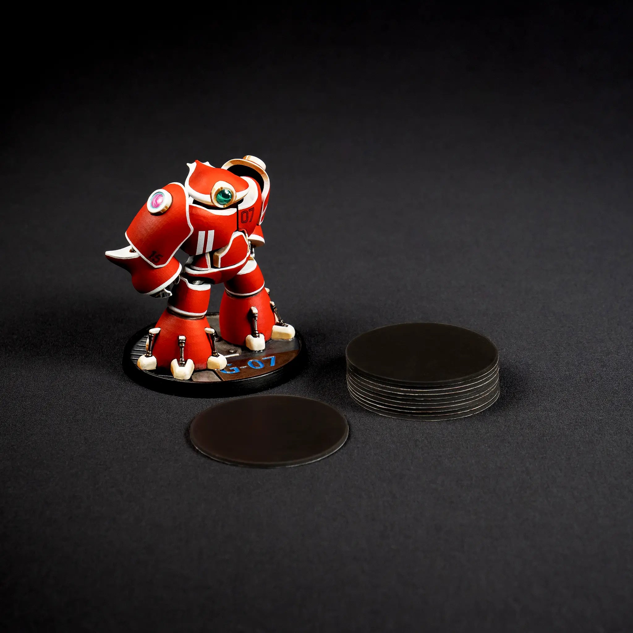 Crystal Fortress Large Troop Target 64 Magnet-Ready Vinyl Discs. High-quality, durable, and perfect for securely holding miniatures. Made in the USA.