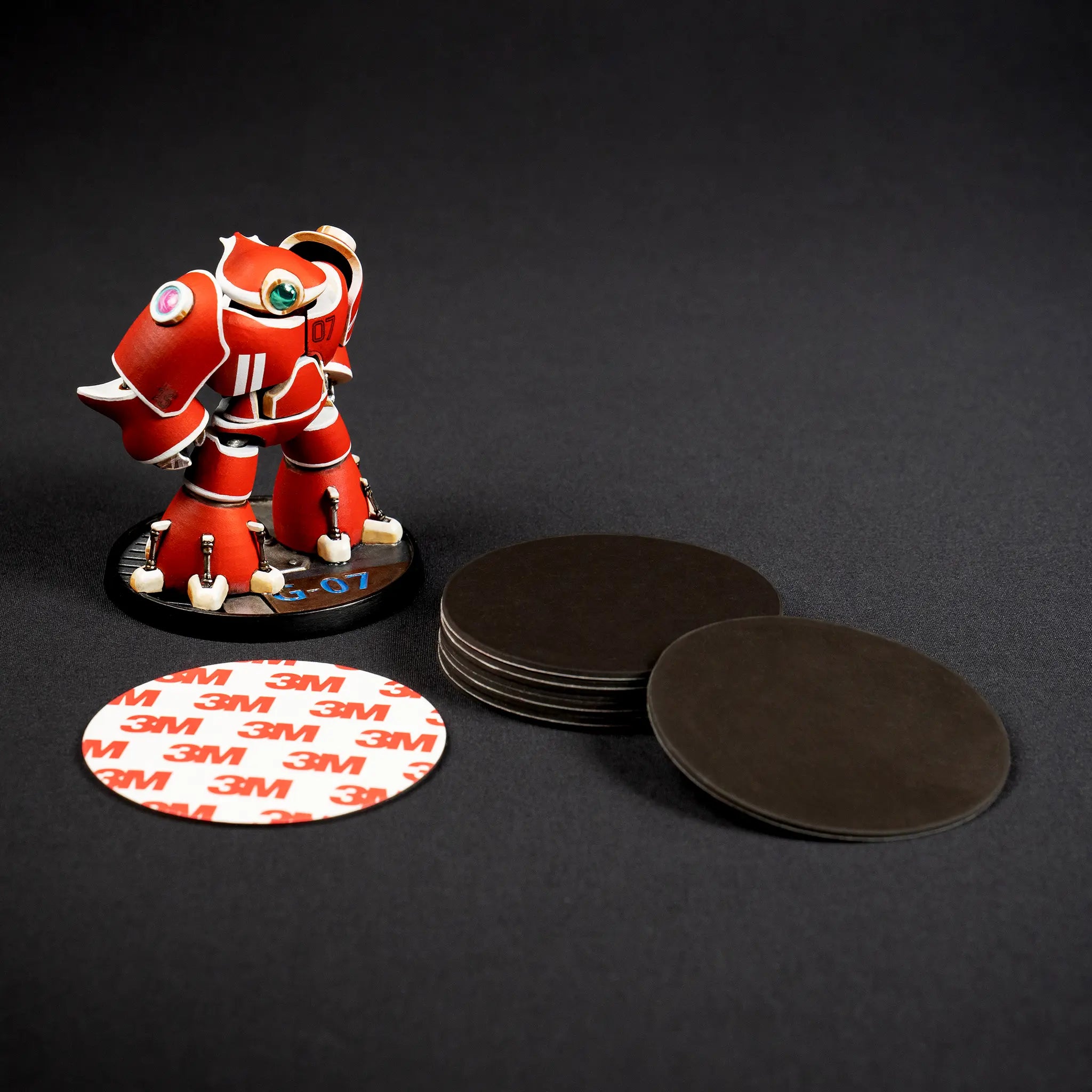 Crystal Fortress Large Troop Target 64 Magnet-Ready Vinyl Discs. High-quality, durable, and perfect for securely holding miniatures. Made in the USA.
