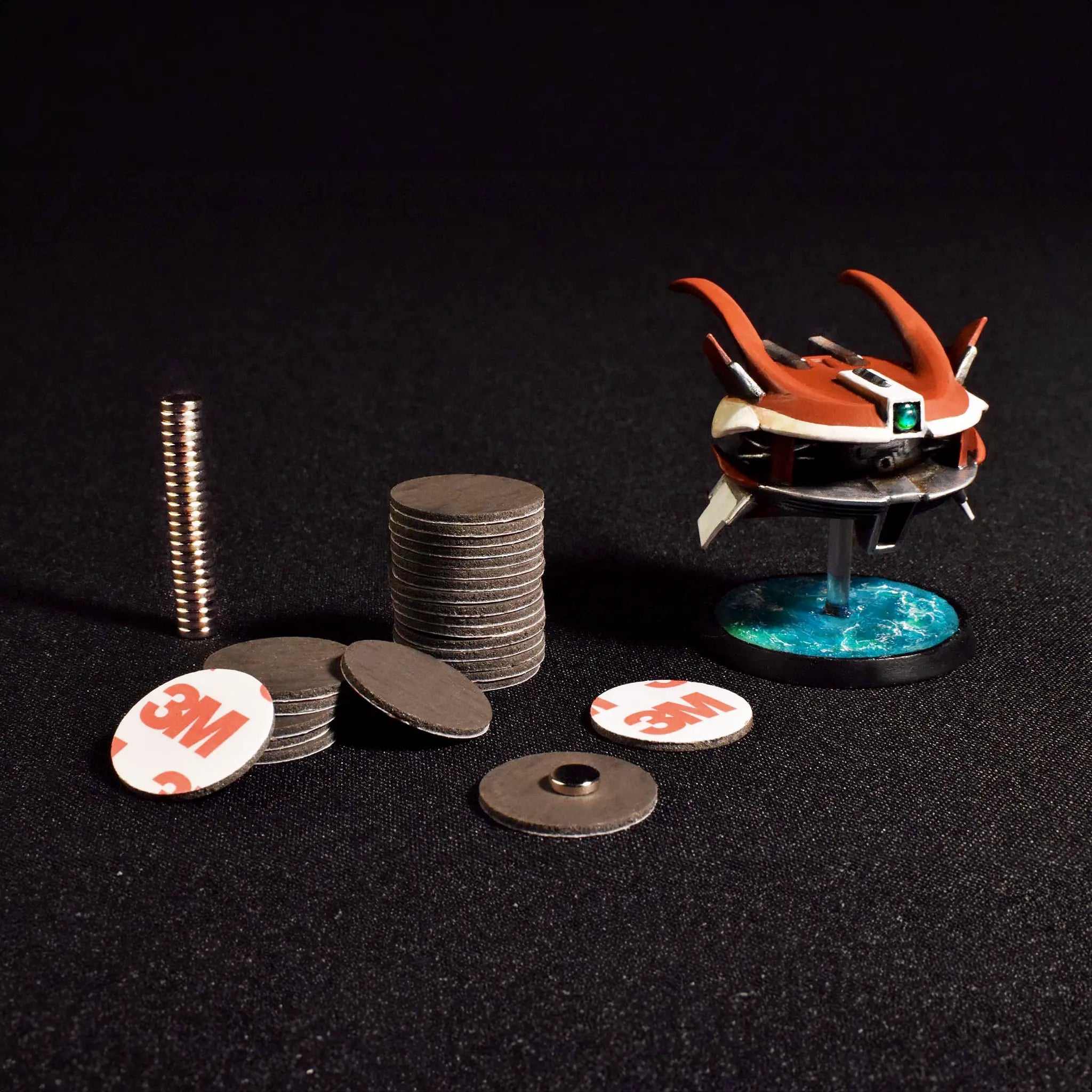 Crystal Fortress Magnet and Target Pack. Premium magnets and targets for secure miniature display and protection.