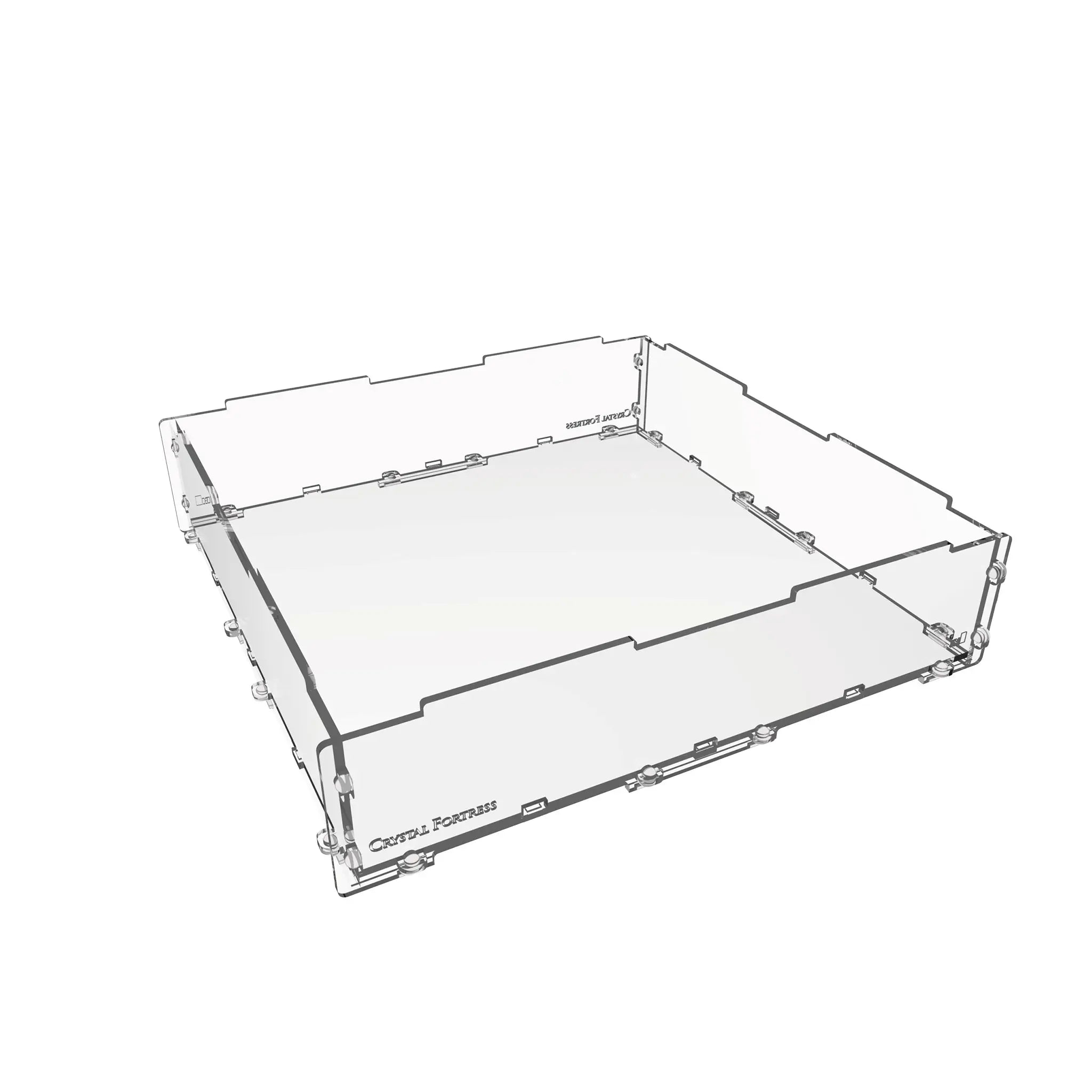 Crystal Fortress premium Humpback acrylic case, perfect for displaying Warhammer 40K miniatures. High-quality and durable.