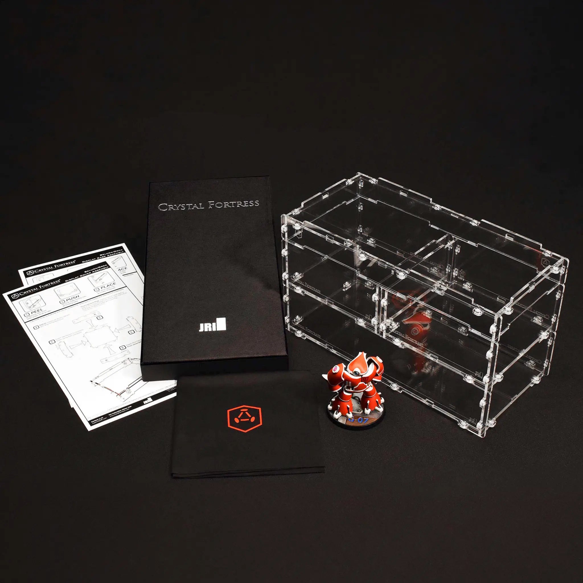 Crystal Fortress Quarter Cube Fortress Bundle. Ideal for organizing and displaying miniatures with durable, premium quality.