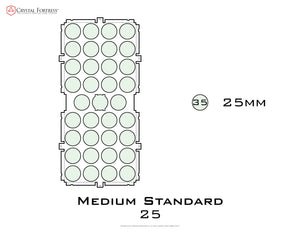 Diagram of Medium Standard 25mm acrylic display case base - small image