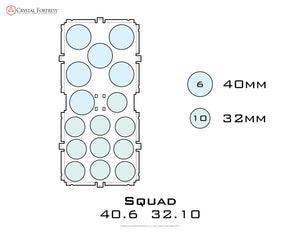 Diagram of Squad 40.6 32.10 acrylic display case base - small image