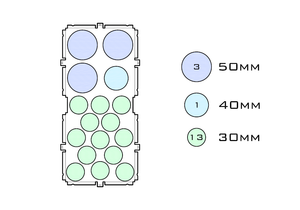 Diagram of Support 50.3 40.1 30.13 acrylic display case base