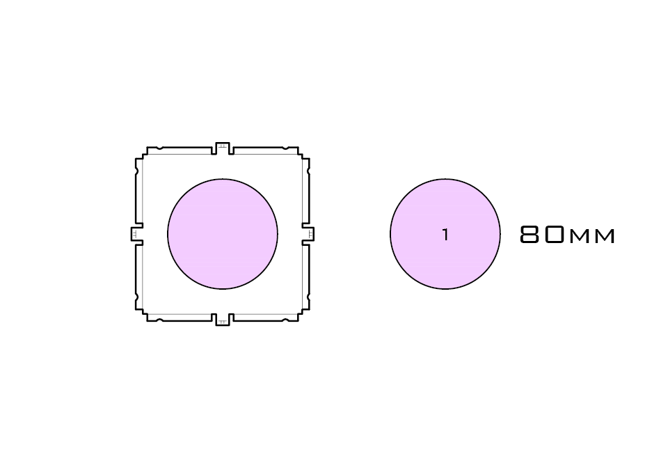 Drawing of medium acrylic display case base
