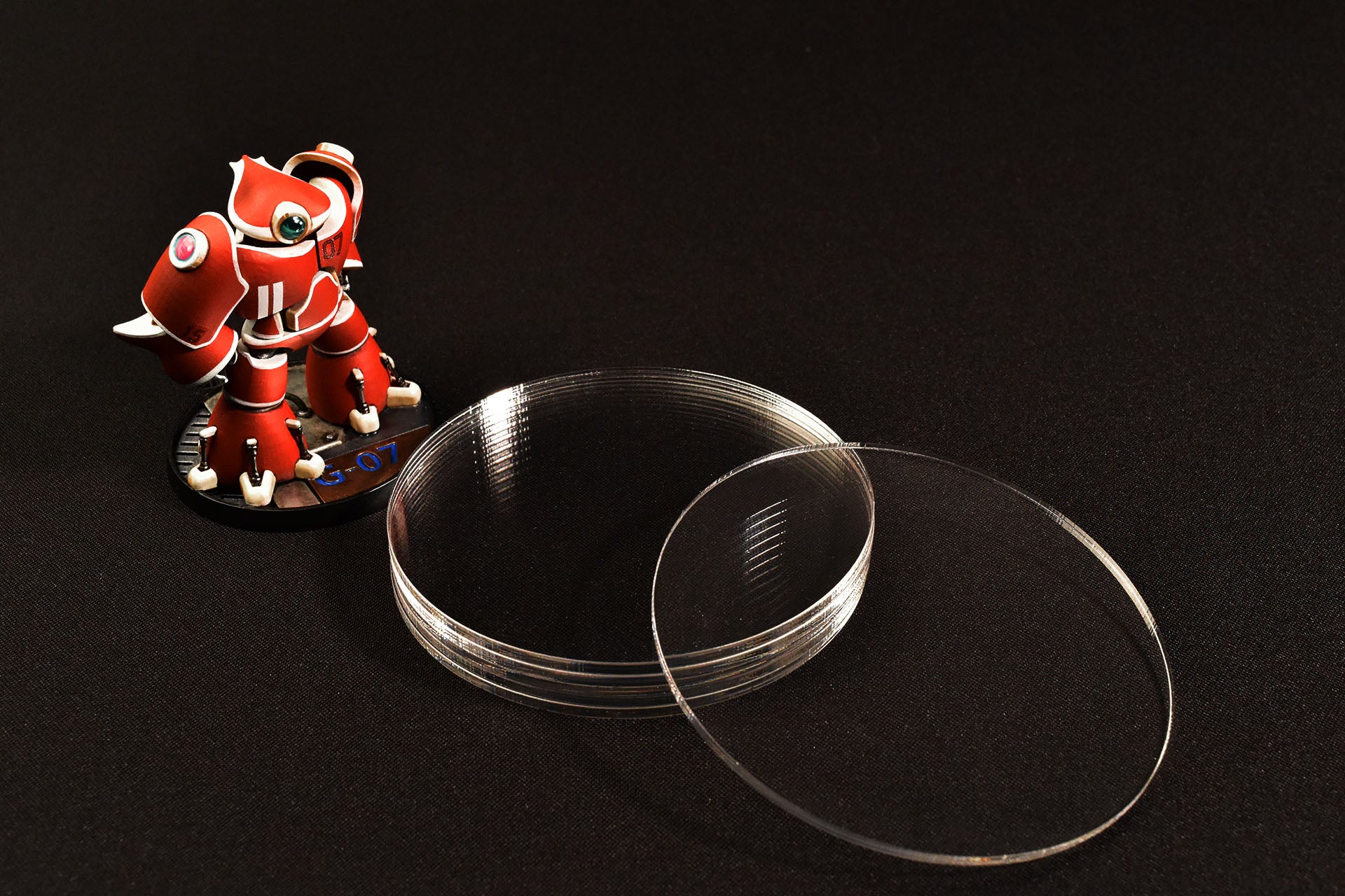 MINIATURE BASES | 3mm Clear Acrylic