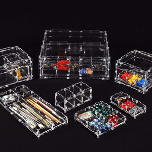 Acrylic cases and organizational containers