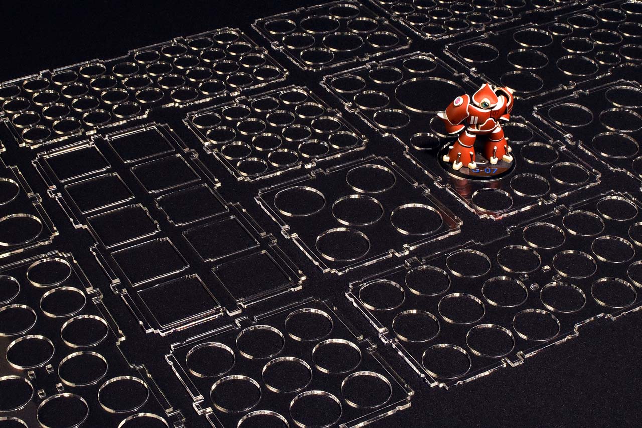 Acrylic Layout Layers spread out in a grid