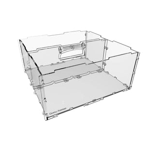 Acrylic Case Humpback 4 by Crystal Fortress, perfect for Warhammer 40K and large miniatures for Age of Sigmar. Premium display solution.