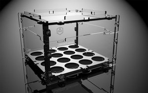 Back-lit acrylic miniatures case and cover 