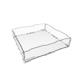 Crystal Fortress premium Humpback acrylic case, perfect for displaying Warhammer 40K miniatures. High-quality and durable.