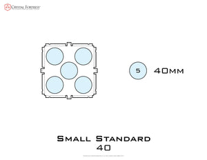 Diagram of Small Standard 40mm acrylic display case base - small image
