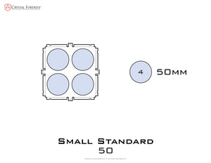 Diagram of Small Standard 50mm acrylic display case base - small image