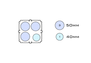 Layout diagram of acrylic display case base