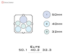 Layout drawing of display case base for miniatures