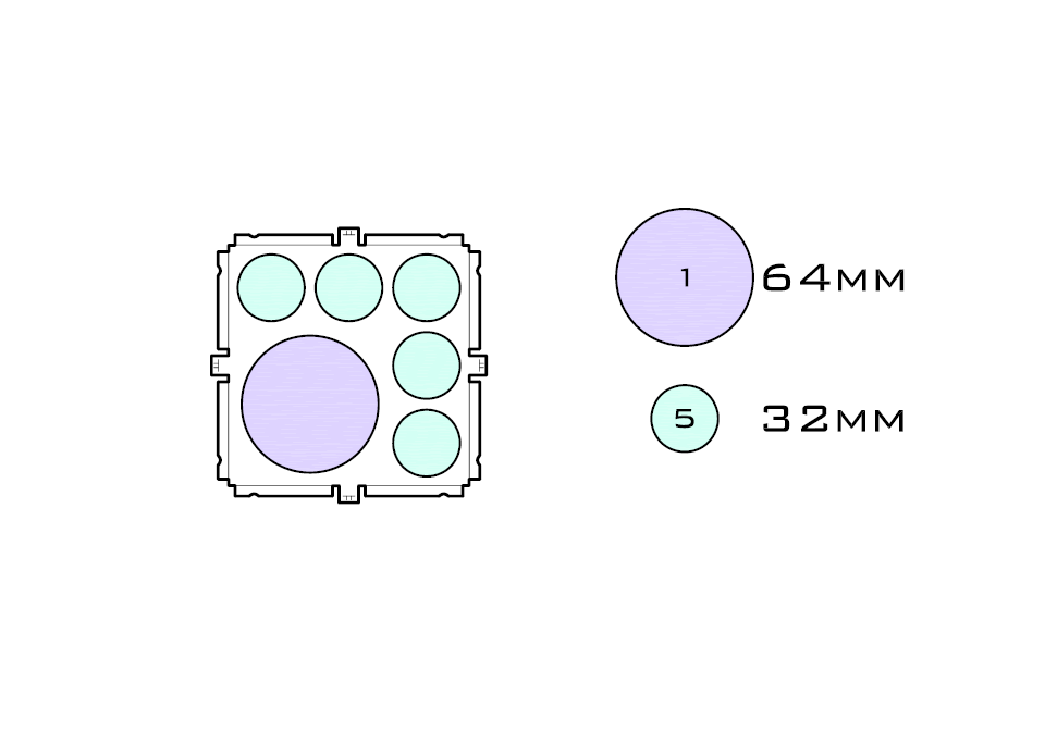 Diagram of acrylic display case base
