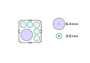 Diagram of acrylic display case base