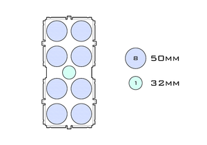 Medium Standard 50mm acrylic display case base