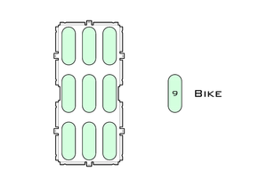 Medium Standard Bike acrylic display base