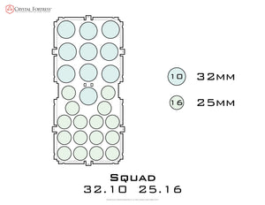 Diagram of Squad 32.10 25.16 acrylic display case base - small image