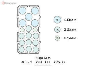 Diagram of Squad 40.5 32.10 25.2 acrylic display case base - small image