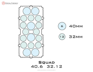 Diagram of Squad 40.6 32.12 acrylic display case base - small image