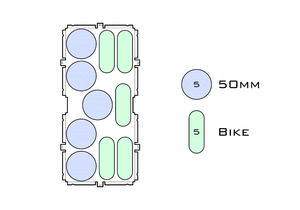 Support Bike.5 50.5 acrylic display case base
