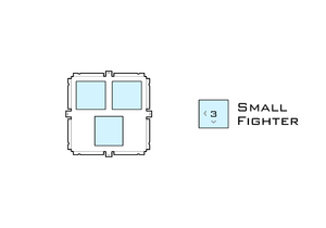 Diagram of X-Wing S.3 miniatures acrylic display case base