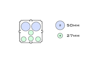 Diagram of small acrylic display case base