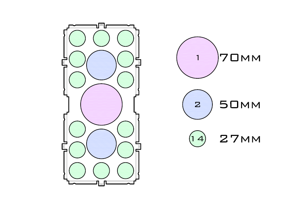 Drawing of medium acrylic display case base