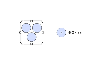 Layout diagram of acrylic display case base