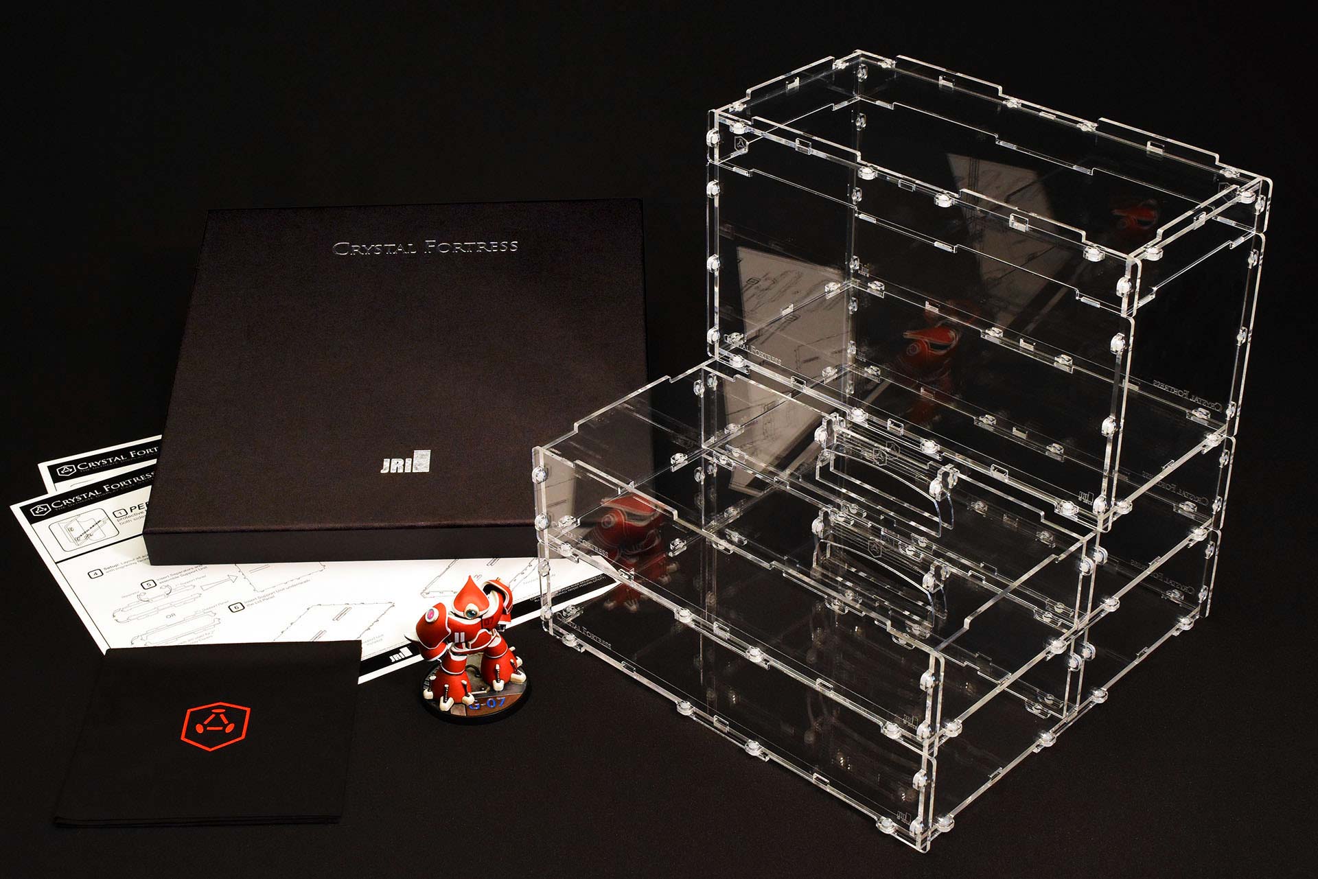 Fortress 3/4 Cube, Acrylic Display Case for Miniatures and Models