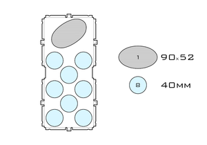 Drawing of medium acrylic display case base