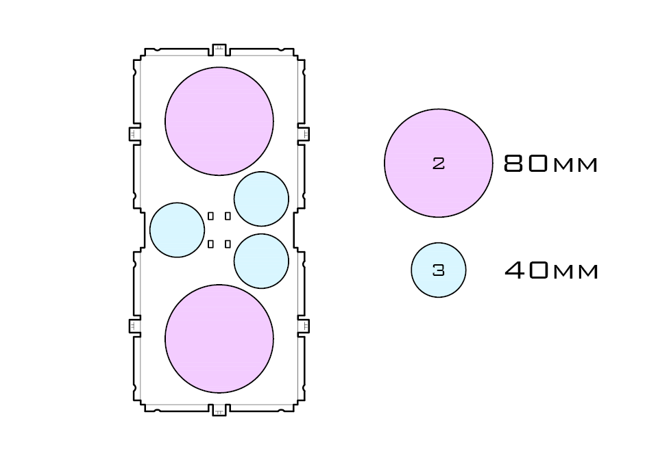 Drawing of medium acrylic display case base
