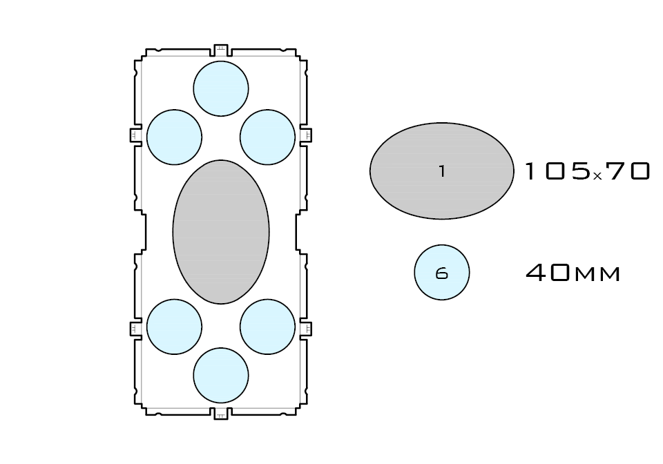 Drawing of medium acrylic display case base