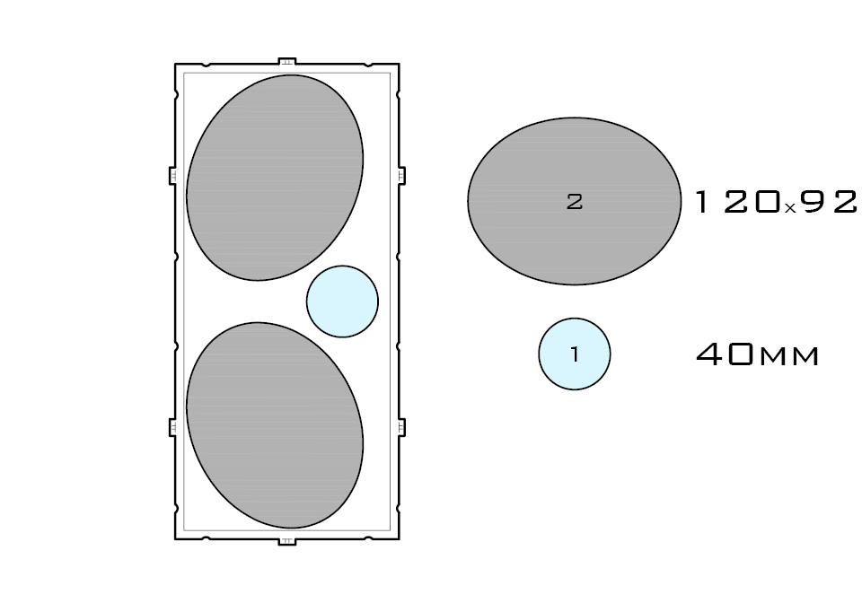 Drawing of medium acrylic display case base