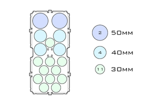 Drawing of medium acrylic display case base