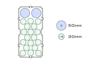 Drawing of medium acrylic display case base