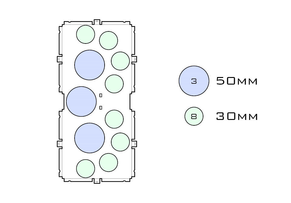 Drawing of medium acrylic display case base