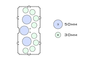 Drawing of medium acrylic display case base