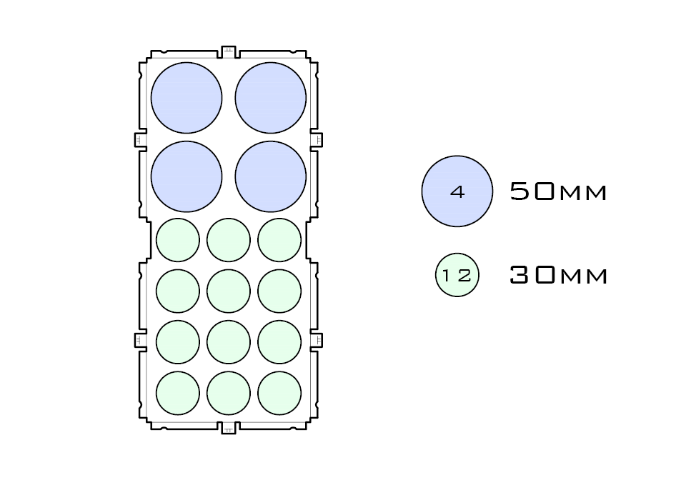 Drawing of medium acrylic display case base