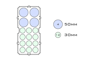 Drawing of medium acrylic display case base