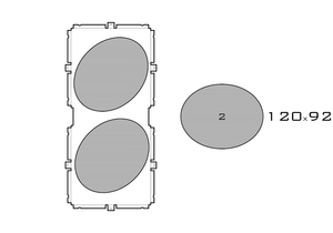 Drawing of medium acrylic display case base