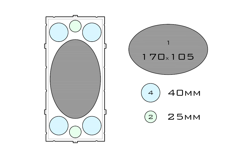 Drawing of medium acrylic display case base