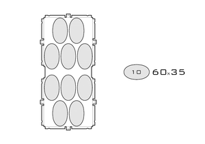 Drawing of medium acrylic display case base