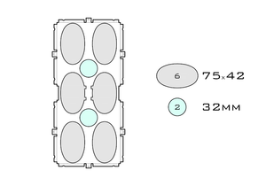 Drawing of medium acrylic display case base