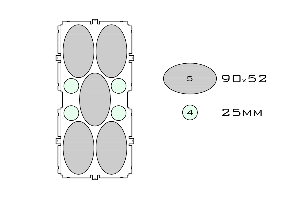 Drawing of medium acrylic display case base